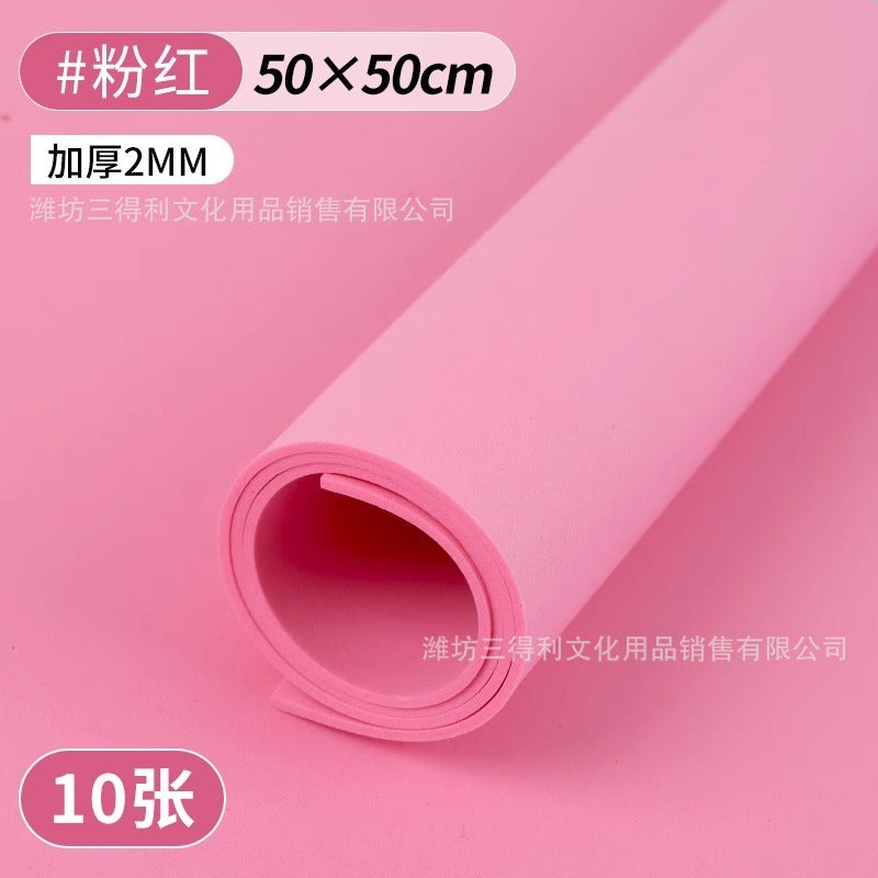 Color Sponge Paper Large Thick Eva Foam Paper Handmade Diy Material Kindergarten Wall Stickers Decorative Roses - Image 1